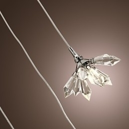 Designer Touch Decorative Modern Contemporary Crystal Mini Style Chrome Metal Pendant Light