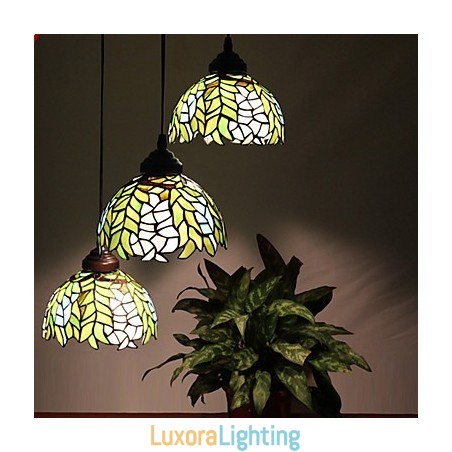 Designer Touch Decorative European Rural Creative Arts Stained Glass Chandelier Restoring Ancient Ways Lamp Light