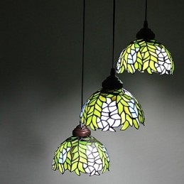 Designer Touch Decorative European Rural Creative Arts Stained Glass Chandelier Restoring Ancient Ways Lamp Light