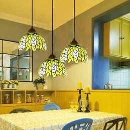 Designer Touch Decorative European Rural Creative Arts Stained Glass Chandelier Restoring Ancient Ways Lamp Light