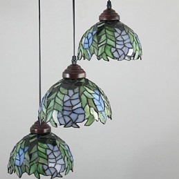 Designer Touch Decorative European Rural Creative Arts Stained Glass Chandelier Restoring Ancient Ways Lamp Light