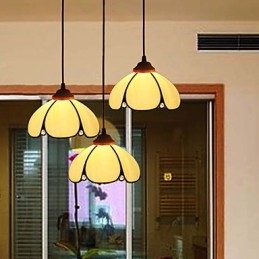 Designer Touch Decorative European Rural Creative Arts Stained Glass Chandelier Restoring Ancient Ways Lamp Light