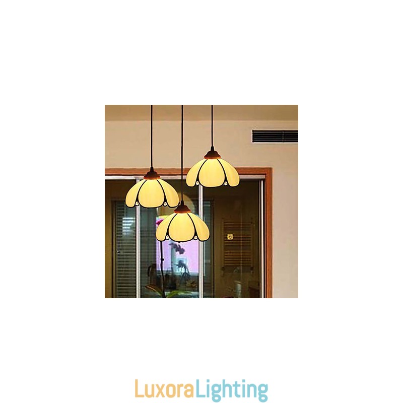 Designer Touch Decorative European Rural Creative Arts Stained Glass Chandelier Restoring Ancient Ways Lamp Light