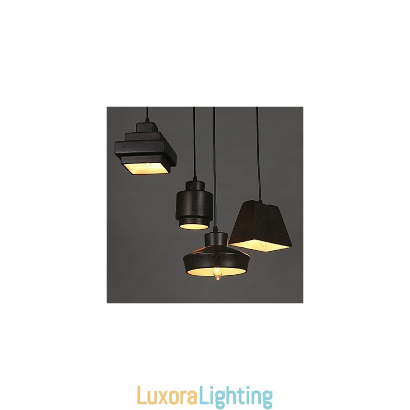 Designer Touch Decorative American Country Retro Glass Chandelier Rusty Sitting Droplight