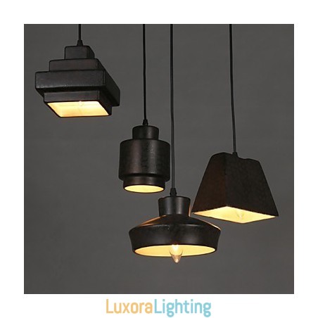 Designer Touch Decorative American Country Retro Glass Chandelier Rusty Sitting Droplight