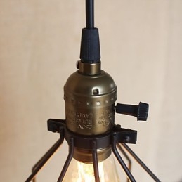 Designer Touch Decorative American Rural Industry Contracted Single Head Of Creative Small Hob Iron Chandelier