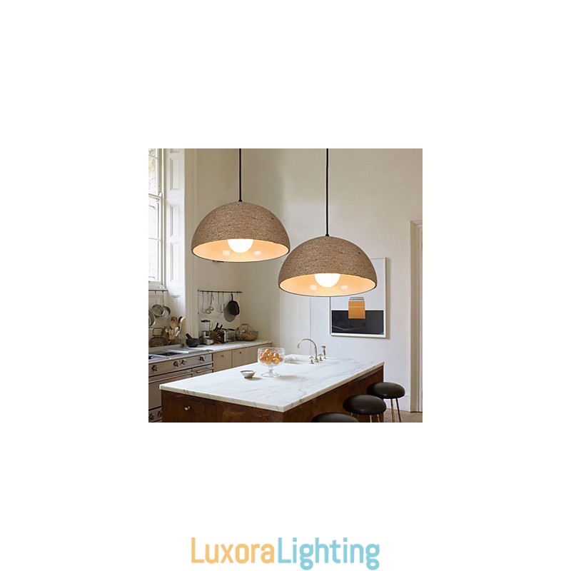 Designer Touch Decorative Restore Ancient Ways The Nordic Idea Semicircle Chimney Hand Hemp Rope Droplight