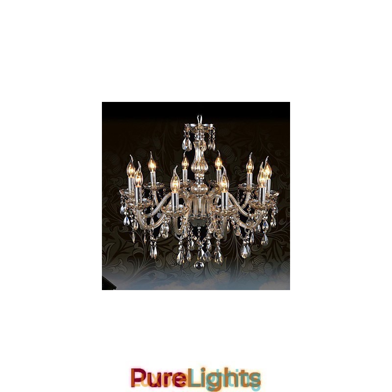 Designer Touch Decorative 10 Lights Luxury Crystal Chandelier Cognac Color K9 Crystal Chandelier