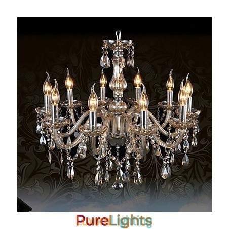 Designer Touch Decorative 10 Lights Luxury Crystal Chandelier Cognac Color K9 Crystal Chandelier