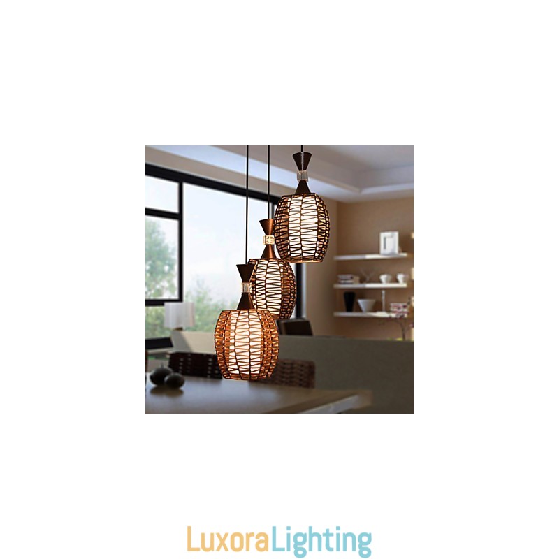 Designer Touch Decorative Cany Art Weaving Classical Contracted Droplight Lamp Light