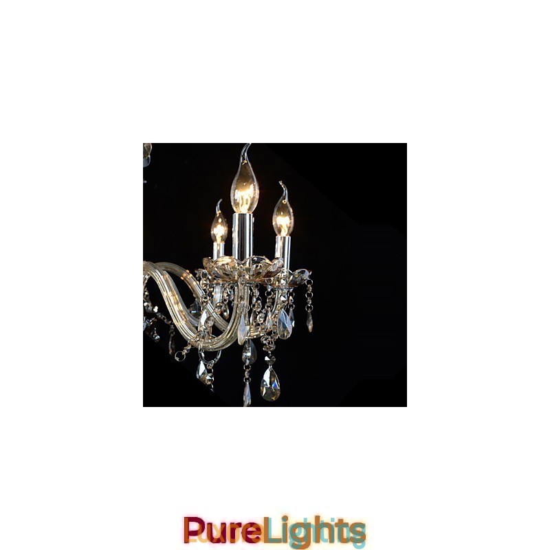 Designer Touch Decorative 10 Lights Luxury Crystal Chandelier Cognac Color K9 Crystal Chandelier