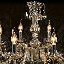 Designer Touch Decorative 10 Lights Luxury Crystal Chandelier Cognac Color K9 Crystal Chandelier