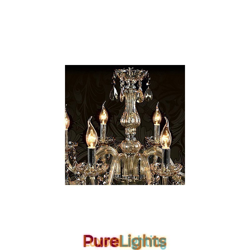 Designer Touch Decorative 10 Lights Luxury Crystal Chandelier Cognac Color K9 Crystal Chandelier