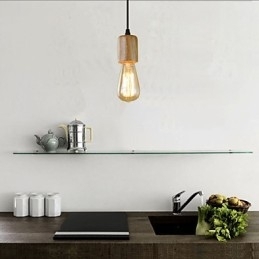 Designer Touch Decorative Pendant Lights Traditional Classic Vintage Retro Country Garage Wood Bamboo