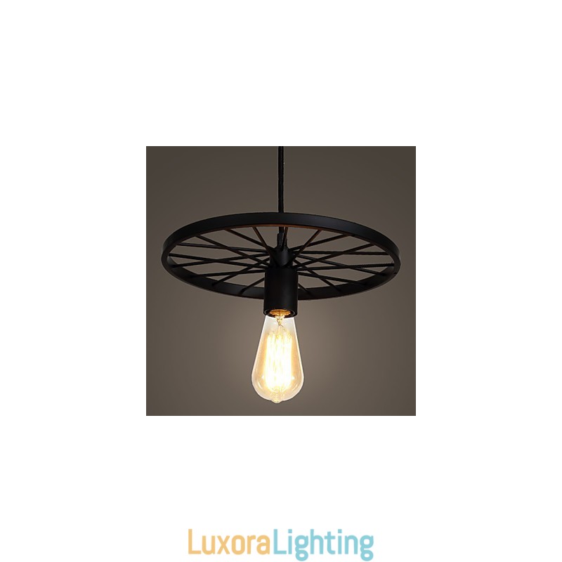 Designer Touch Decorative Loft Retro Pendant Lamps American country wrought iron Chandelier industrial style wheel