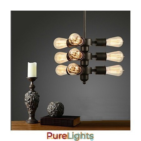 Designer Touch Decorative Edison Retro Light Chandelier