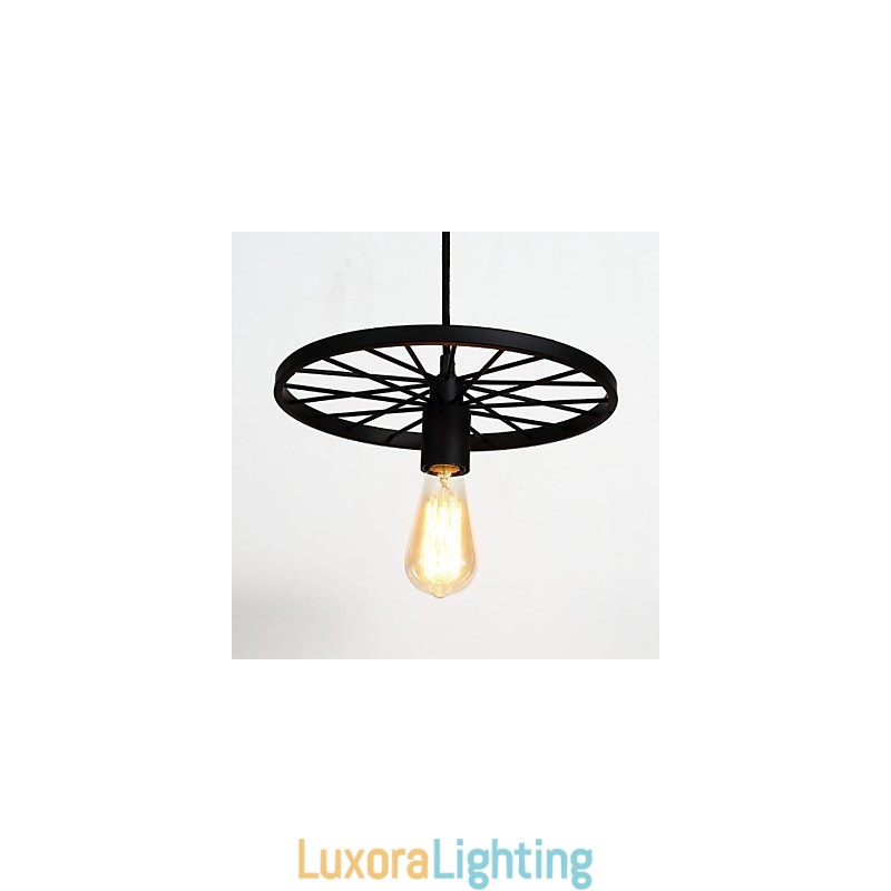 Designer Touch Decorative Loft Retro Pendant Lamps American country wrought iron Chandelier industrial style wheel