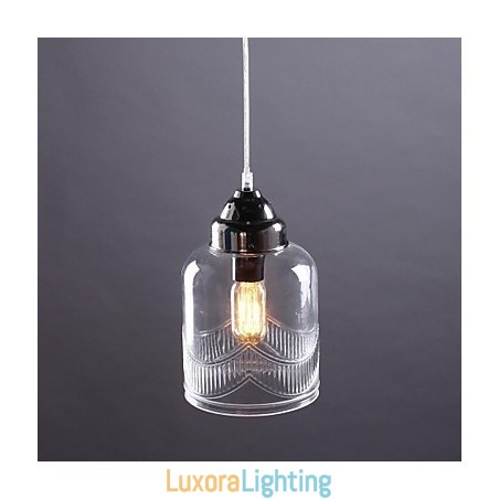 Designer Touch Decorative Modern Contemporary Traditional Classic Vintage Lantern Country Nickel Glass Pendant Light Dining