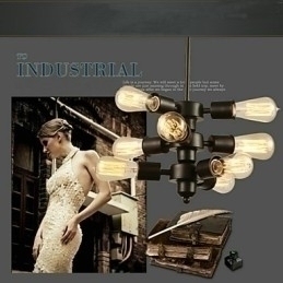 Designer Touch Decorative Edison Retro Light Chandelier