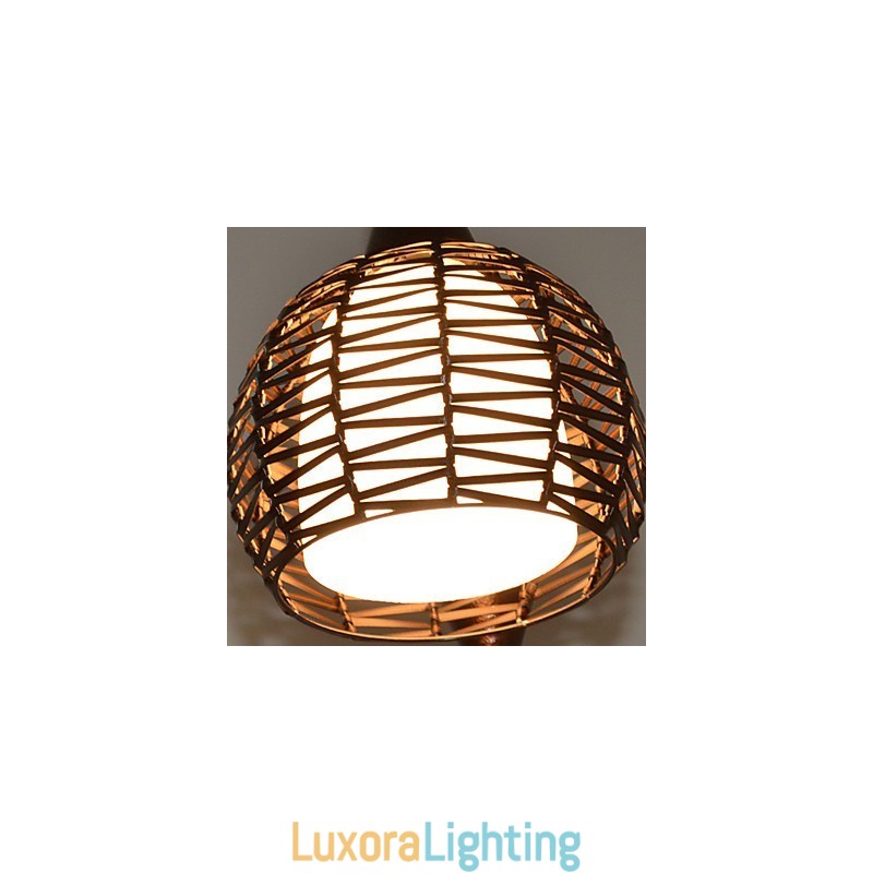 Designer Touch Decorative Rural Cany Art Weaving Classical Contracted Droplight Lamp Light