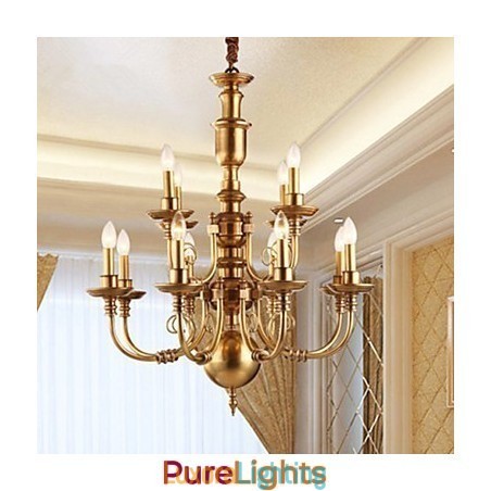 Designer Touch Decorative Chandelier Traditional Classic Rustic Lodge Metal