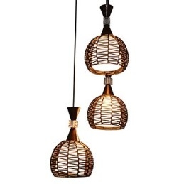 Designer Touch Decorative Rural Cany Art Weaving Classical Contracted Droplight Lamp Light