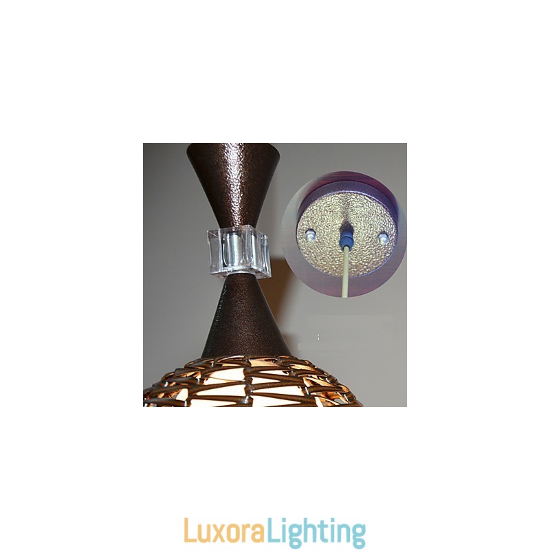 Designer Touch Decorative Rural Cany Art Weaving Classical Contracted Droplight Lamp Light