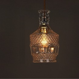 Designer Touch Decorative Romantic Bottle Creative Carved Art Glass Chandelier Light Pendant Light
