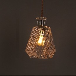 Designer Touch Decorative Romantic Bottle Creative Carved Art Glass Chandelier Light Pendant Light
