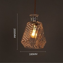 Designer Touch Decorative Romantic Bottle Creative Carved Art Glass Chandelier Light Pendant Light