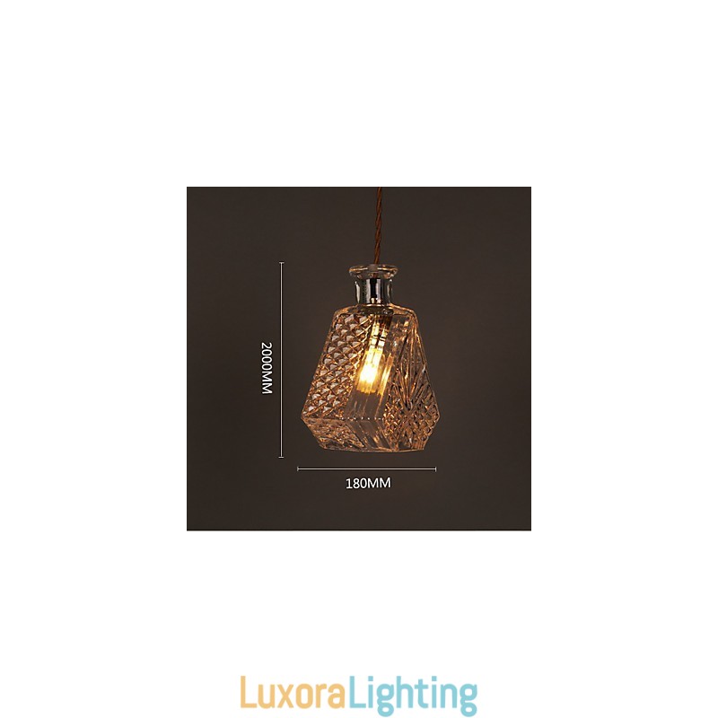 Designer Touch Decorative Romantic Bottle Creative Carved Art Glass Chandelier Light Pendant Light