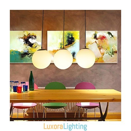 Designer Touch Decorative Glass Ball Chandelier Spherical Light Simple Single Head Droplight Lamp Lighting