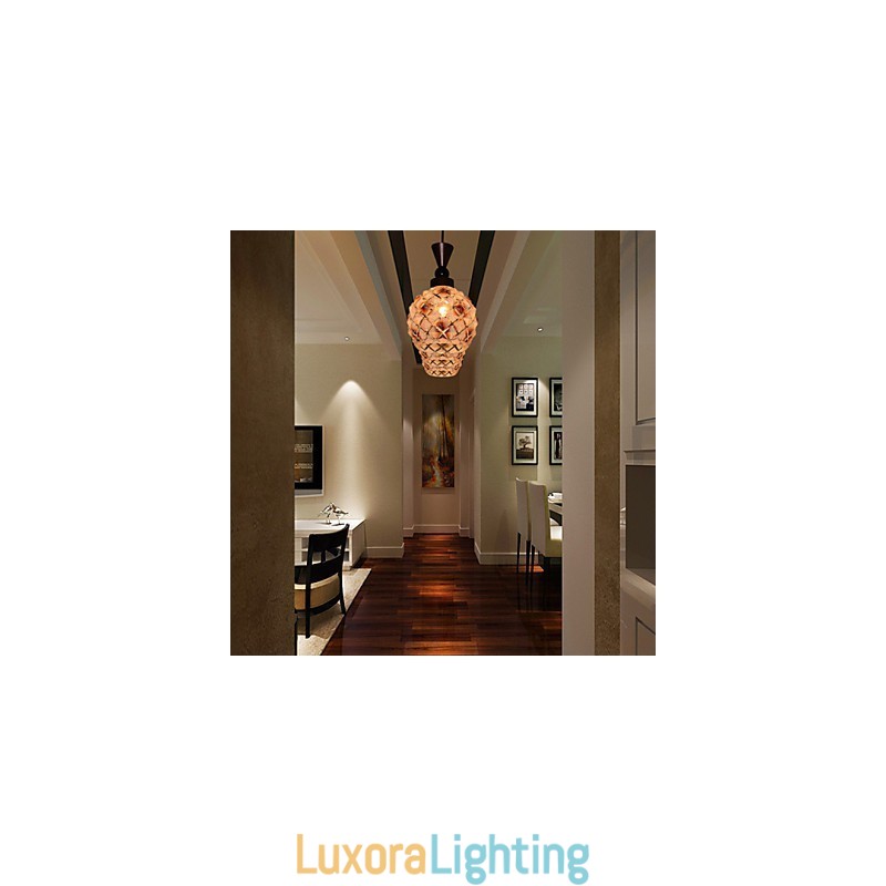 Designer Touch Decorative Cylindrical Glass Straight Single Head Drum Drum Simple Droplight Lamp Lighting