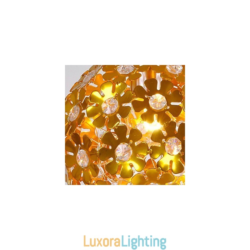 Designer Touch Decorative Modern Contemporary Crystal Mini Style Gold Metal Chandelier