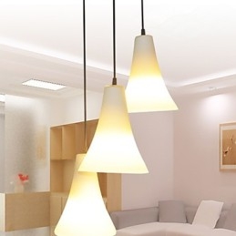 Designer Touch Decorative Funnel Cone Cone Type Single Head Trumpet Shaped Glass Meal Light Simple Droplight Lamp Light