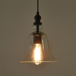 Designer Touch Decorative Vintage Industrial Retro Glass Chandelier Creative Minimalist Bedside Lamp Clear Colour