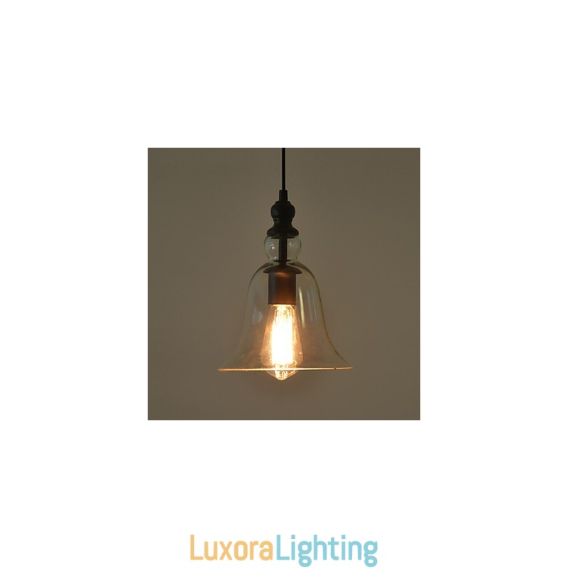 Designer Touch Decorative Vintage Industrial Retro Glass Chandelier Creative Minimalist Bedside Lamp Clear Colour