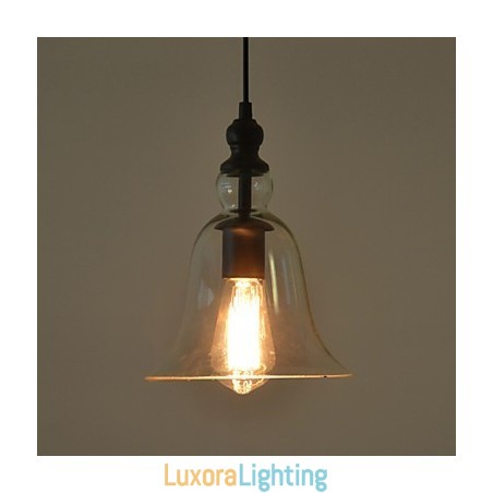 Designer Touch Decorative Vintage Industrial Retro Glass Chandelier Creative Minimalist Bedside Lamp Clear Colour