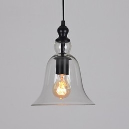 Designer Touch Decorative Vintage Industrial Retro Glass Chandelier Creative Minimalist Bedside Lamp Clear Colour