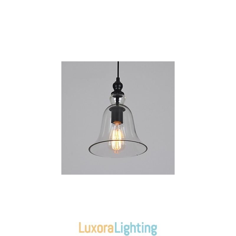 Designer Touch Decorative Vintage Industrial Retro Glass Chandelier Creative Minimalist Bedside Lamp Clear Colour