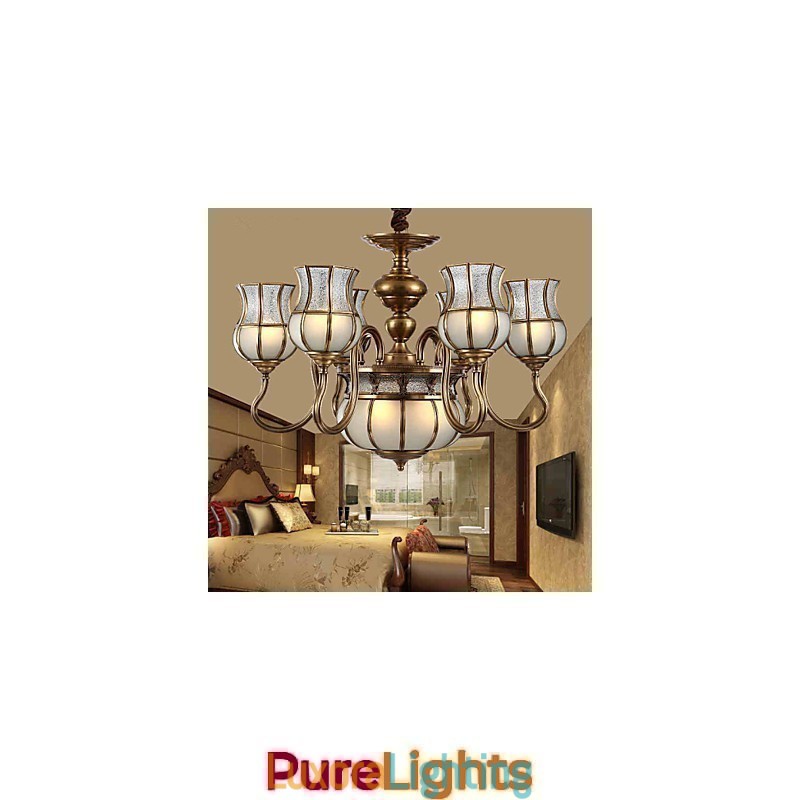 Designer Touch Decorative Chandelier Traditional Classic Rustic Lodge Metal