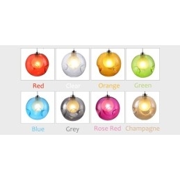 Creative The Nordic Color Restoring Ancient Ways Goldfish Bowl Glass Creative Droplight Lamp Light (If you order multiple glass balls it will come with one pendant fixed) (Please select the Quantity and Colour of the glass ball below)