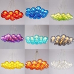 Creative The Nordic Color Restoring Ancient Ways Goldfish Bowl Glass Creative Droplight Lamp Light (If you order multiple glass balls it will come with one pendant fixed) (Please select the Quantity and Colour of the glass ball below)