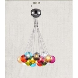 Creative The Nordic Color Restoring Ancient Ways Goldfish Bowl Glass Creative Droplight Lamp Light (If you order multiple glass balls it will come with one pendant fixed) (Please select the Quantity and Colour of the glass ball below)