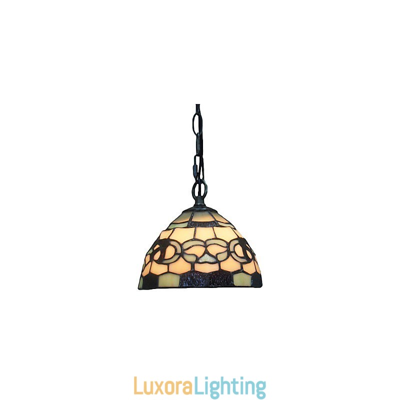 Designer Touch Decorative 1 Light Pendant Light with Glass Shade