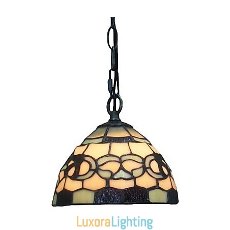 Designer Touch Decorative 1 Light Pendant Light with Glass Shade