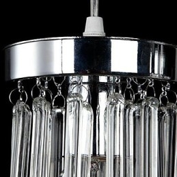 Designer Touch Decorative Modern Contemporary Crystal Chrome Metal Pendant Light