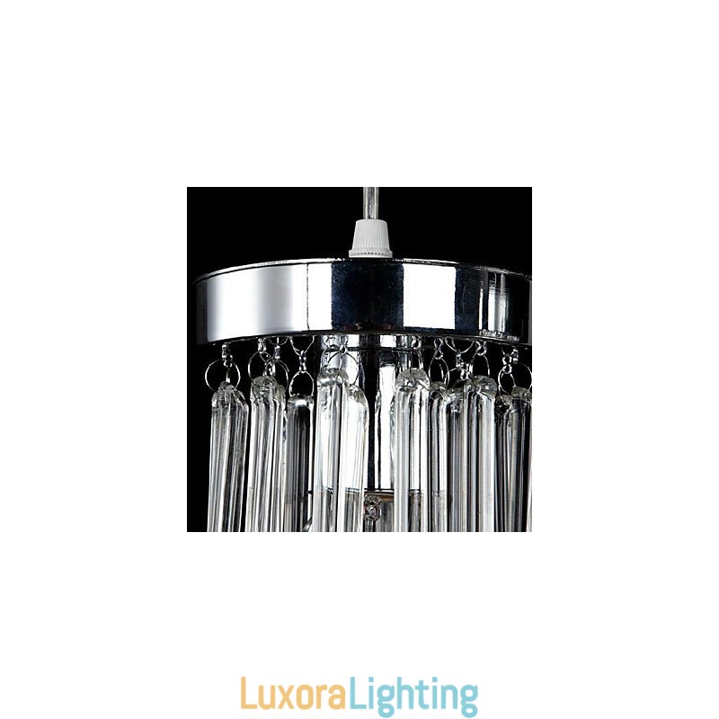 Designer Touch Decorative Modern Contemporary Crystal Chrome Metal Pendant Light
