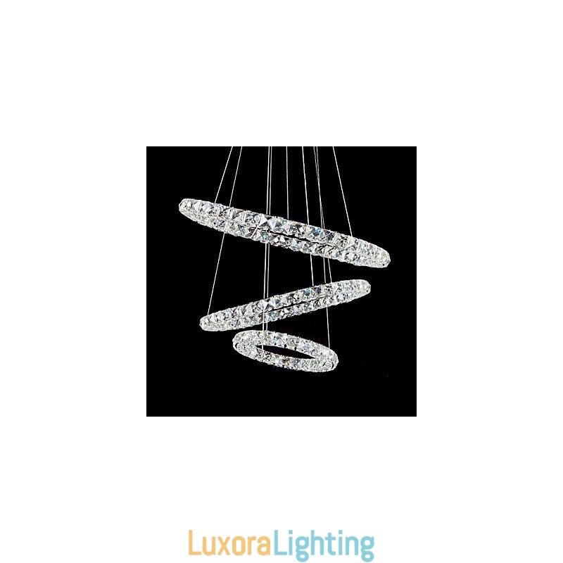 Designer Touch Decorative 44W Modern Contemporary Crystal Chrome Metal Pendant Light