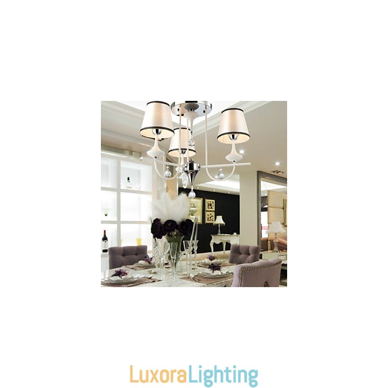 Designer Touch Decorative Modern Contemporary Crystal Chrome Metal Chandelier